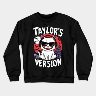 death metal taylors cat version Crewneck Sweatshirt